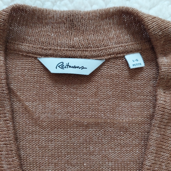 Light brown women's cardigan from Reitmans, size L - Picture 7 of 7
